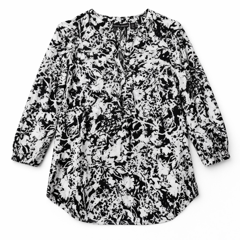 Cynthia Rowley small blouse black and white design